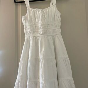 Sunday Best White Smocked Tiered Sundress
